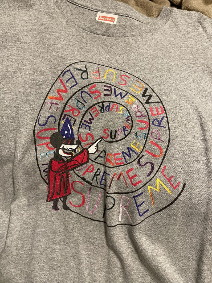 Supreme X Joe Roberts Swirl Mickey Tee Shirt XL Palace Kaws Bape