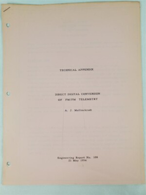 Ralph M. Parsons ER - Direct Digital Conversion of FM/FM Telemetry Tech Appendix