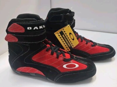 Oakley Race Boot Mens Size 6.5 Red Suede Auto Racing Shoes CarbonX