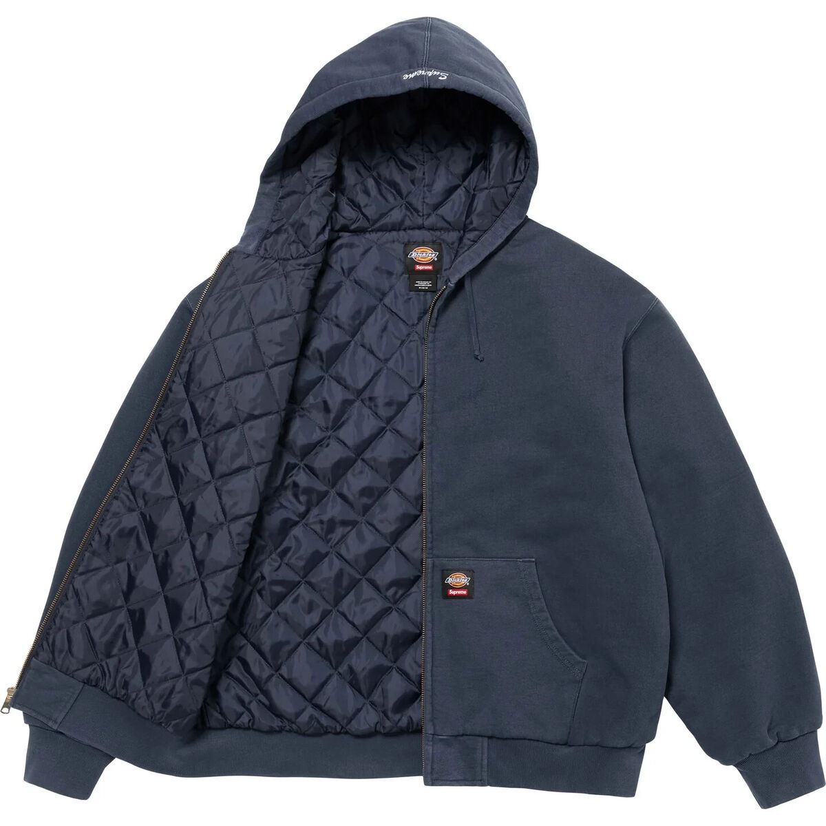 Supreme x Dickies Quilted Lined Zip Up Hooded Sweatshirt Supreme x Dickies Quilted Lined Zip Up Hooded Sweatshirt