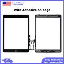 Black Touch Screen Glass Digitizer  Home Button For iPad 5th 2017 A1822 A1823