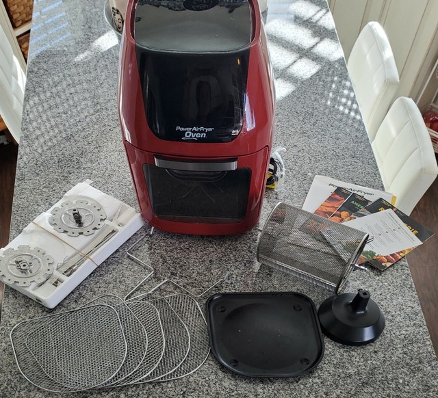 Power Air Fryer Pro Oven 6 QT Cooker Accessories Tristar CM001 Red for