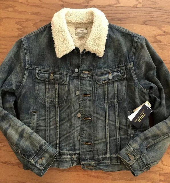 ralph lauren sherpa denim jacket