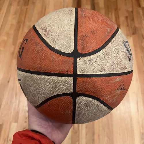 Spalding WNBA Official Game Ball Basketball Leather Val Ackerman Orange White - Picture 7 of 9