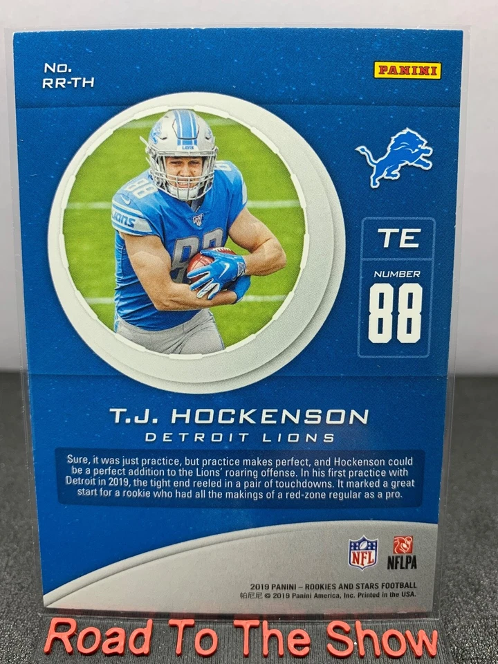 2019 Panini Rookies & Stars Rookie Rush TJ Hockenson #RR-TH Rookie RC ID: 11563 - Image 2 of 2