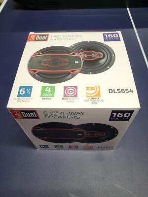 Dual DLS654 DLS Series 4-Way Full-Range Speakers 6.5'', 160 Watts Max - BRAND NEW