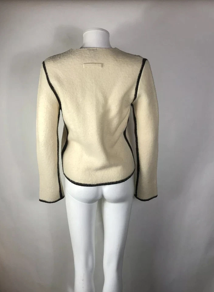 复古 Jean Paul Gaultier 镂空羊毛夹克 S — 第 4/4 张图片