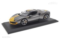 Ferrari 296 Gtb Assetto Fiorano 2022 Grau Met./Gelb Bburago 1:18 18-16017G