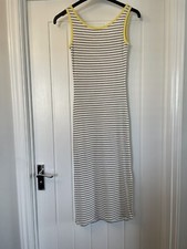 LA REDOUTE LADIES IVORY STRIPED MIDI BODYCON DRESS UK SIZE XS BRAND NEW