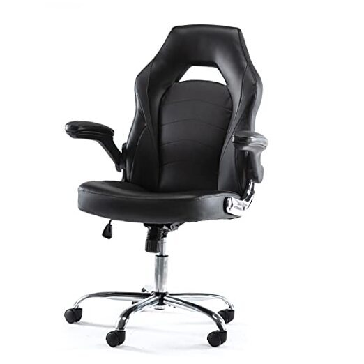 Ergonomic Office Chair with Padded Flip-up Armrests and Lumbar Support PU-image