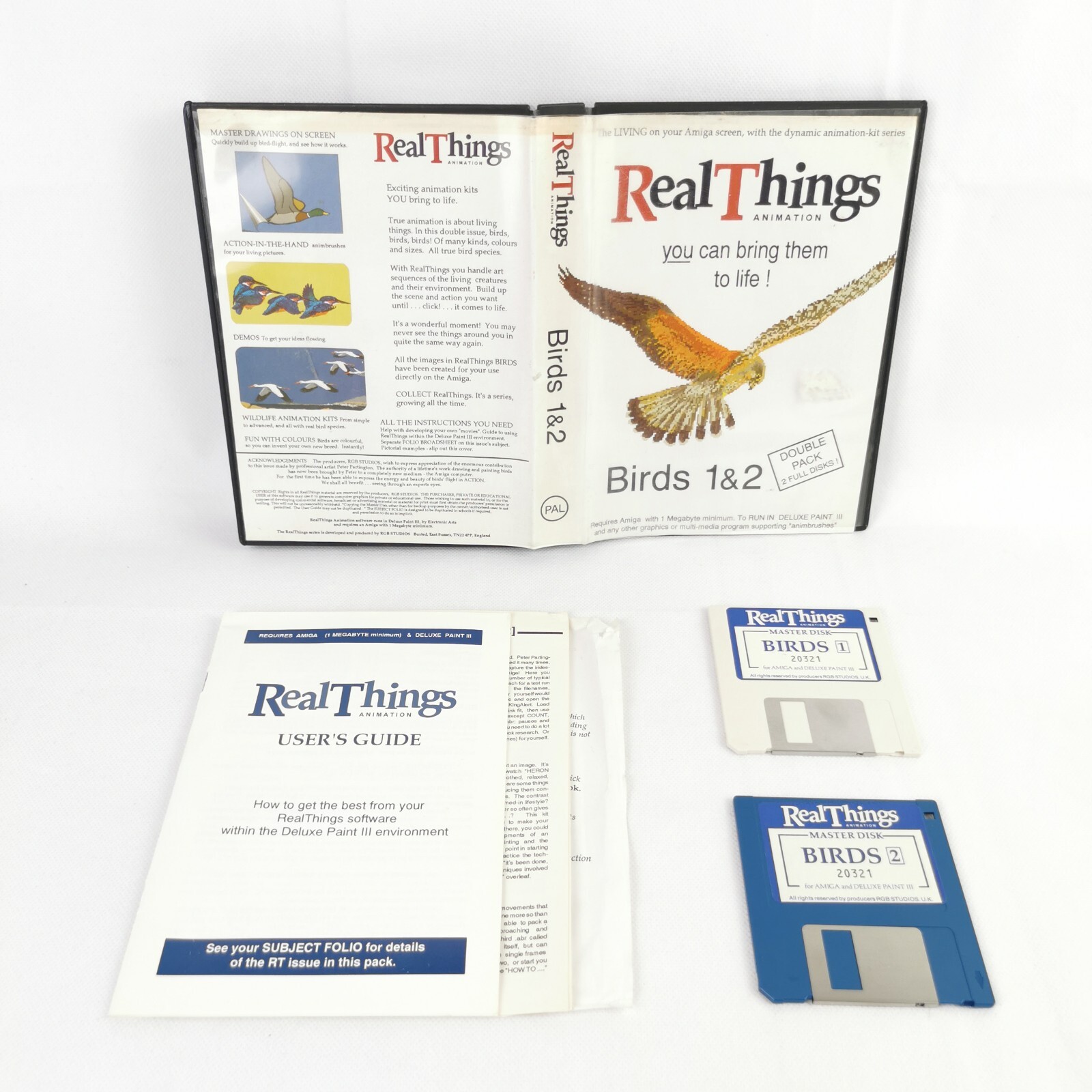 Real Things Animation Birds 1 & 2 Commodore Amiga 1200 Boxed