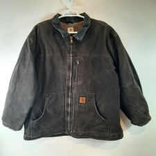 Carhartt Coat Sherpa Lined Mens 3XL Duck Canvas C61 DKB Brown Work Jacket 2017