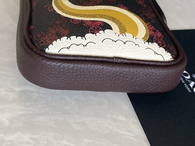 NEW COACH HORSE & CARRIAGE PRINT HYBRID POUCH 10 WITH ROCKET 88281