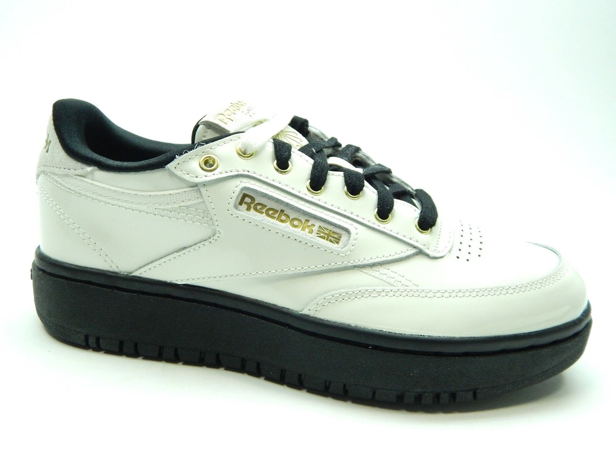 REEBOK WOMEN'S CLUB C DOUBLE H69078 CHALK WHITE SHOES SIZE 8.5 | eBay