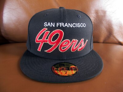 San Francisco 49ers 80's Script New Era 59FIFTY 5950 Fitted Cap sz 7 ...