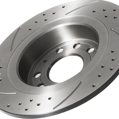 REAR GROOVED DRILLED 278MM BRAKE DISCS FOR VAUXHALL OPEL ASTRA H 2.0 TURBO VXR - Picture 6 of 9