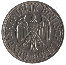 1954 D Germany 1 Mark – Federal Republic Deutsche Mark Coin Collectable
