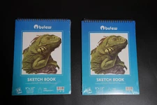 2 Sketch Book Paper Pad Drawing Notebook 9"x12" Sketchbook Art Supply 60 Sheets
