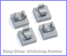 Lego 4 x Fliesen mit Clip grau 1x1 - 15712 Tile Clip Light Bluish Gray NEU / NEW