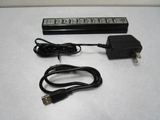 Powered USB Hub 2.0 10-Port Exspander Extender Splitter Devices Charging READ AD