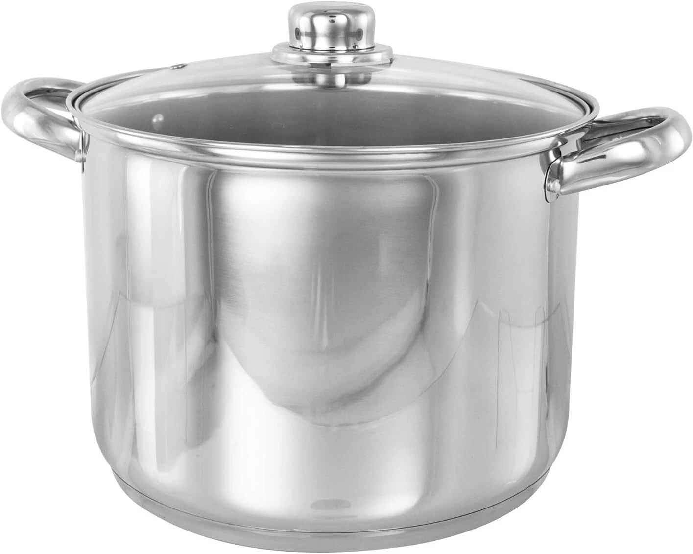 NEW STAINLESS STEEL INDUCTION DEEP STOCK POT 32cm 19 ltr STOCKPOT GLASS LID