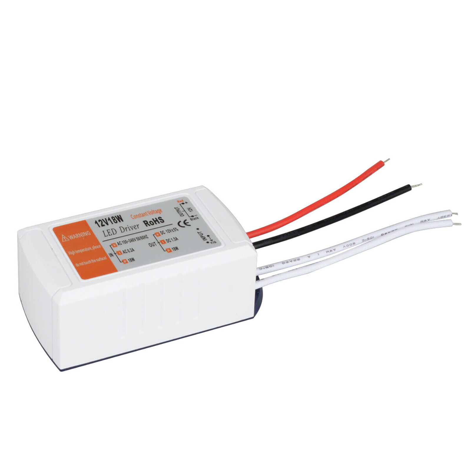 Transformer Power Adapter Home Converter Led Driver Ac 120V/240V To Dc 12V 18W