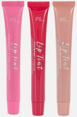 P & S PS Lip Tint Strawberry & Vanilla Raspberry Melon Peach Flavour Primark