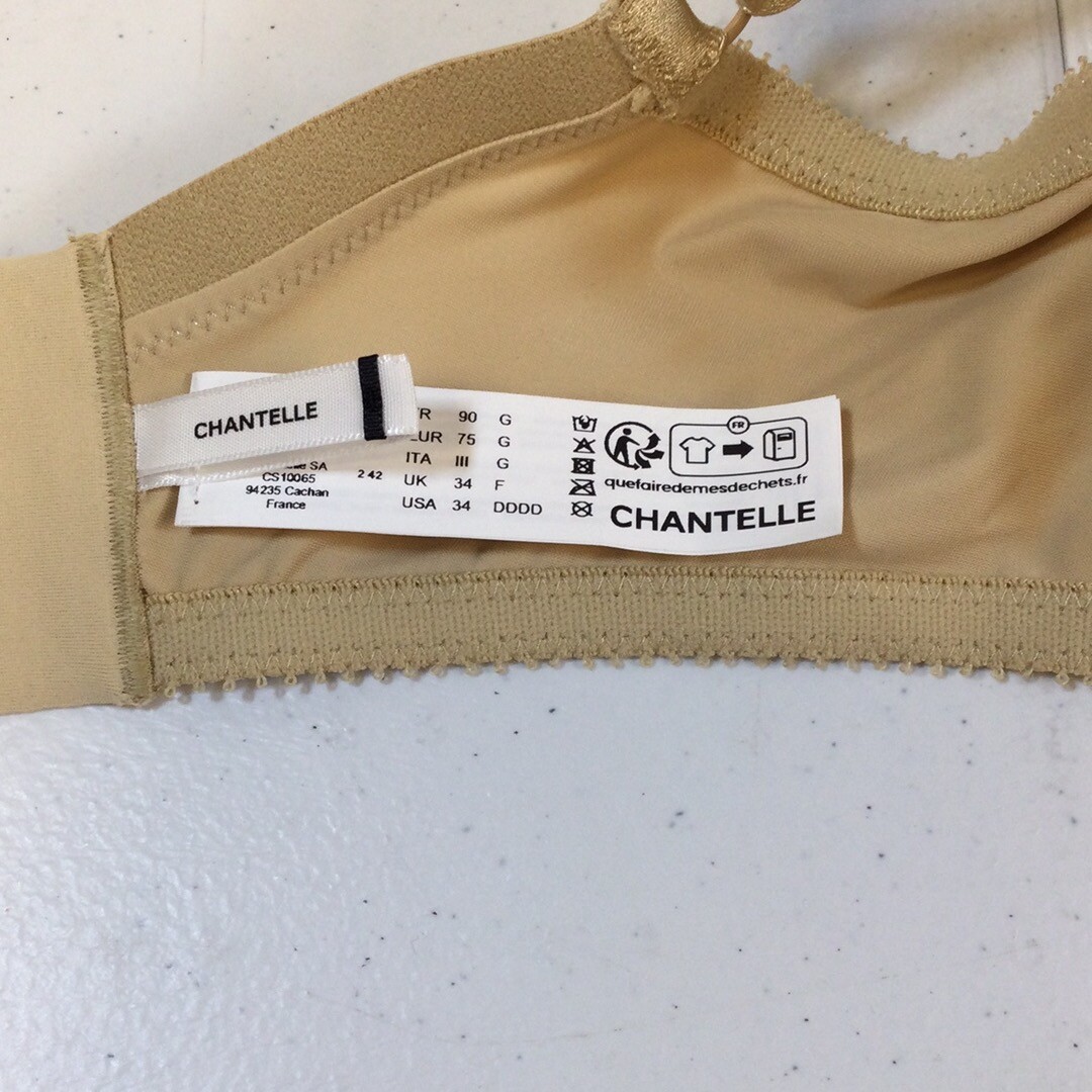 Chantelle Womens CS10065 Beige Custom Fit Hook & Eye TShirt Bra Size