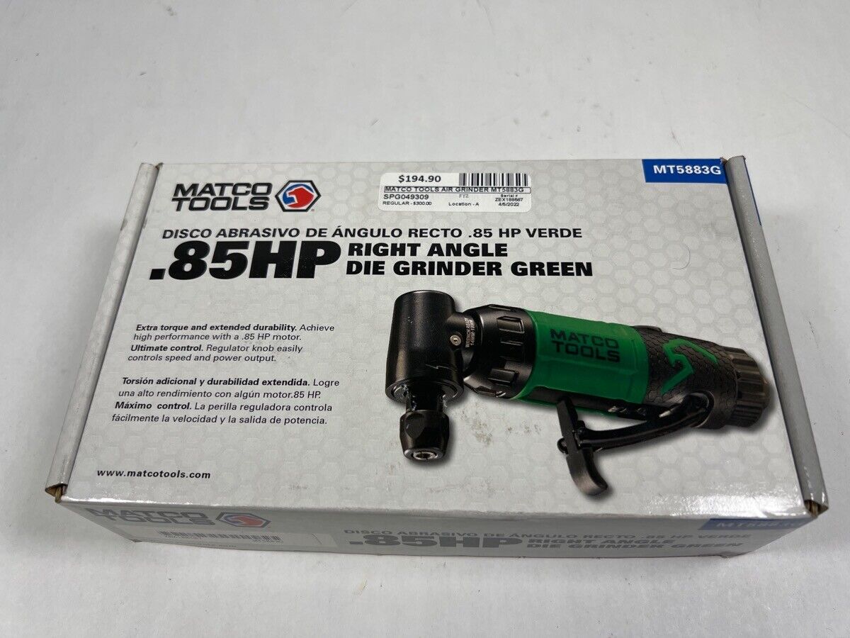 MATCO Tools MT5883 .85HP Pneumatic Right Angle Die Grinder (SPG0