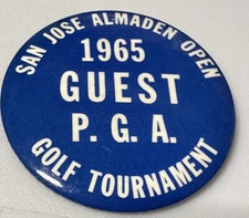 1965 San Jose Almaden Open Golf Tournament California Golfing Pin Pinback Button