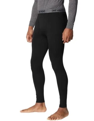 32 Degrees Heat Men's 2 Pk -Base Layer Pant - Size L (Waist 36-38) - Black