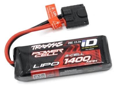 Batterie Traxxas Li-Po 1400mh 11,1V 3S - 25CiD mâle TRX batterie 2823X - Photo 1/2