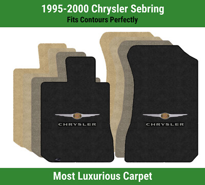 Lloyd Luxe Front Carpet Mats for '95-00 Chrysler Sebring w/Chrysler w/ Wings 1