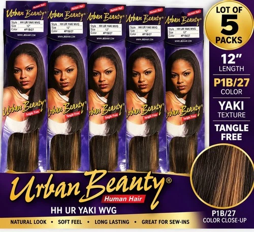 Urban Beauty HH UR Yaki WVG 12” Hair P1B/27 Tangle Free Weaving Extensions - product listing photo