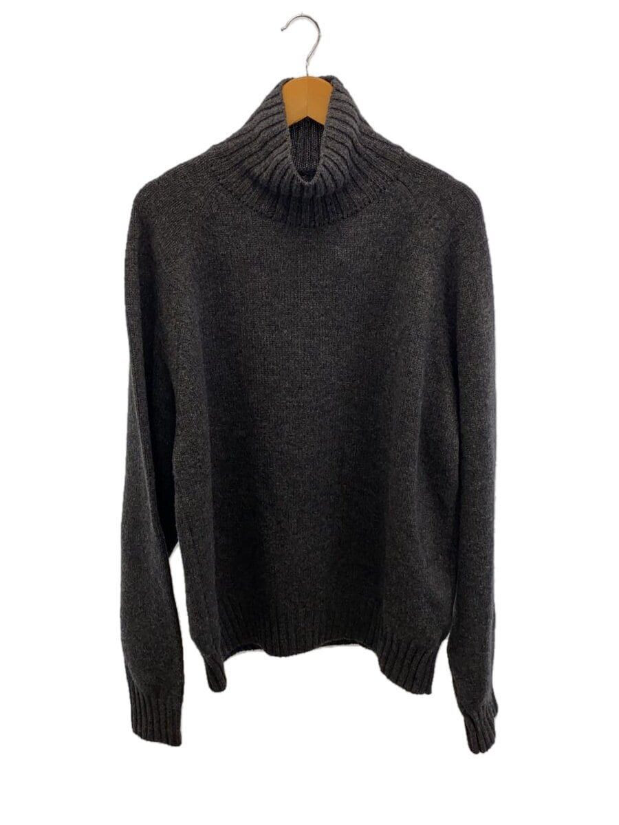 STEIN KNIT SWEATER EX FINE LAMBS LOOSE HIGH NECK L WOOL Gray STEIN KNIT SWEATER EX FINE LAMBS LOOSE HIGH NECK L WOOL Gray