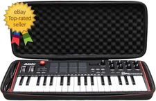 LTGEM Hard Travel Case for Akai Professional MPK Mini plus USB MIDI Keyboard Con
