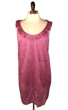 NEW LOFT Size 12 Shift Dress Pink Sleeveless Pockets Cotton