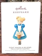 NEW  Hallmark 2018 12 Days of Christmas EIGHT MAIDS-A-MILKING  FAST SHIP