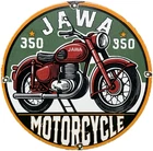 VINTAGE JAWA 350 CC MOTORCYCLE PORCELAIN SIGN MOTOR OIL GAS STATION PUMP PLATE