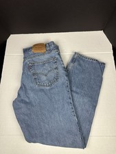 VTG Levis 550 USA Made Relaxed Fit Jeans Mens 36x31 Y2K Streetwear Blue Denim