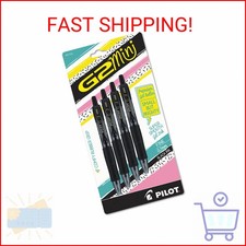 Pilot G2 Mini Gel Pen, Retractable, Fine 0.7 Mm, Black Ink, Black Barrel, 4/pack