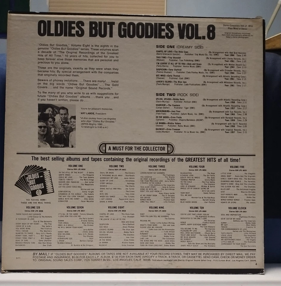 OLDIES BUT GOODIES Vol. 8 ORIGINAL SOUND 1965 LP Terry Stafford-Inez Foxx HEAR! - Image 3 of 4
