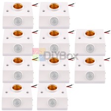 1-10PCS Light Bulb Lamp Base Holder E27 86 Motion Sensor Light Socket AC110-240V
