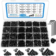 Besitu 1705 Pcs Machine Screw Assortment Kit, M2 M3 M4 M5 Metric Bolts and Nuts