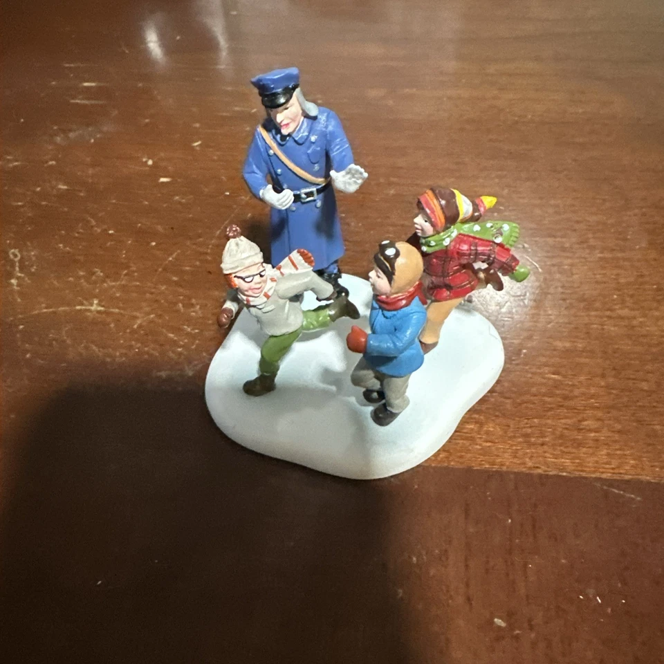 Department 56 A Christmas Story, Policeman With Boys. **Mint Condition** - Image 2 of 4