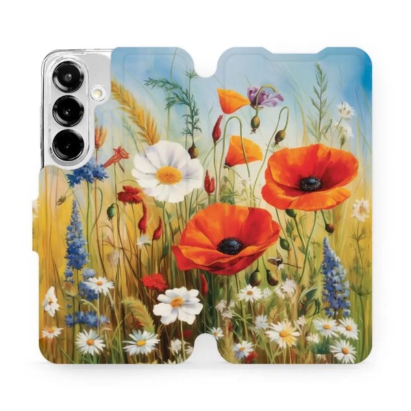 HandyhüLle Mit Klappe FüR Galaxy S25 Mobiwear Case Cover Etui Wiesenblumen-image