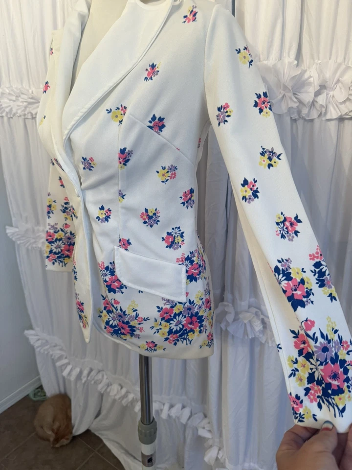 Blazer Patti Sportswear pequeño/mediano funky hippie retro vintage años 70’s para mujer raro Foto 3 de 4