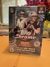 2025 TOPPS CHROME FOOTBALL FACTORY SEALED VALUE BOX !! In Hand