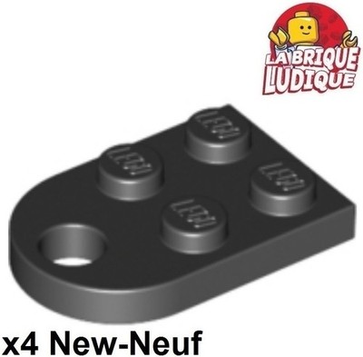 Lego 4x Platte Modified 3x2 Loch abgerundet Loch Halbkreis schwarz/black 3176 NEU