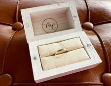 Melanie Casey Solid 14K Gold, White Diamond Wedding Ring Eternity Band SIZE 5.75